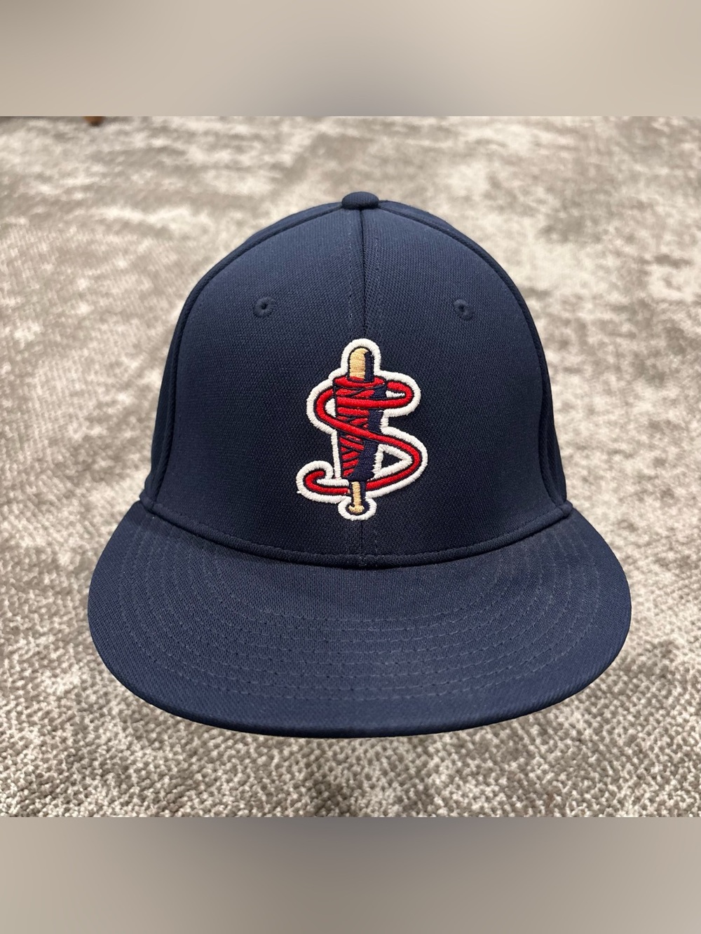 OC Sports MiLB Lowell Spinners Stretch Fit L/XL Navy Blue Hat